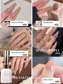15ML Xin Beauty Serie Hot Nude Nagellack 2025 Neue Beliebte Senior-Sinn für Nude-Hautfarbe Basis Perlglanz Glitzer Pailletten Transparenz Weißer Nagelladen Spezieller Nagellack