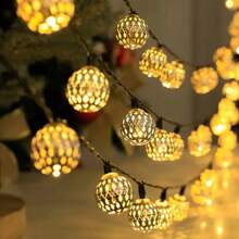 Moroccan Style Hollow Out Light String, Outdoor Courtyard Decoration Light, Homestay Balcony Party Atmosphere Light String