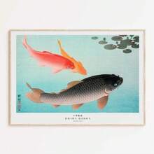 1pc/3pcs Framed/Unframed Wall Art Poster, Modern Plant, Japanese Minimalist, Vintage Crane, Koi Fish Art Poster, Canvas Painting, Room Home Decor - Multicolor - View 50