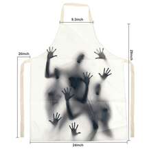 1 件万圣节血腥围裙屠夫服装道具带恐怖手印适合成人男女角色扮演派对烹饪