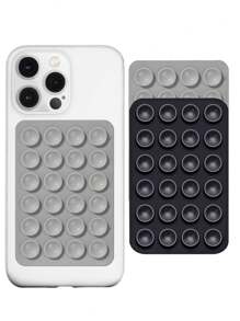 6pcs/Set 24pcs Silicone Suction Cup Phone Stand Pad, Multi-Function Suction Cup Wall Mount Bracket Square Non-Slip Phone Case Holder Suitable For Most Phones, Great For Home, Outdoor Shooting (1/2/3/6pcs Available)