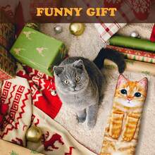 Fun Cat Hanging Towel & Face Towel - Super Absorbent Soft Orange| Gift For Cat Lovers (Housewarming, Birthday, Christmas) - A-Cam - Xem 8