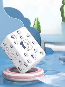 5-lagiges weiches Toilettenpapier - sanftes beiges Papier mit niedlichem Cartoon-Bären-Design, geeignet für Zuhause, Hotel, Reise und Auto, kernlos, ideal für die Reise. Taschentücher, Servietten, Haushaltspapier, saugfähiges Toilettenpapier