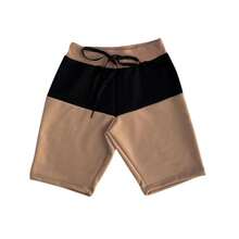 Bermuda Bicolor Shorts Infantil Masculina Moletom Moletinho Menino criança 02 a 12 anos - Chumbo - Visão 5