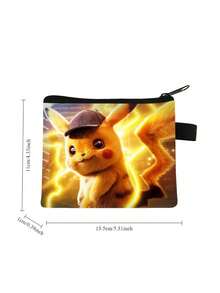 Bolso cruzado, de cintura o de pecho con impresión 3D de Pikachu Pokémon para estudiantes de primaria y secundaria
