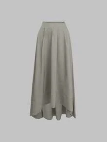 2025 Autumn New Style Fashionable Simple Solid Color All-Match Temperament Skirt