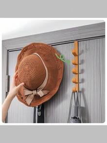 1 buc cârlig de ușă din plastic alb, suport modern și robust pentru agățat, cârlige lungi pentru genți peste ușă