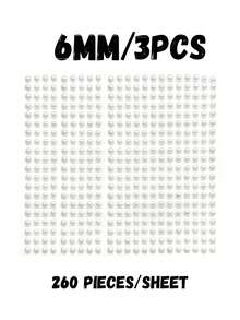 3 Peças/1 Peça de Diferentes Tamanhos de Adesivo de Pérola e Strass, Adesivo de Cristal Acrílico e Gema, Remendo Decorativo Autoadesivo para Penteados, Maquiagem de Olhos, Artesanato, Decoração de Pérolas, Remendo Decorativo Autoadesivo, Decoração de Feriados
