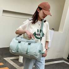 New Large Capacity Travel Bag Fashionable Simple Leisure Sports Fitness Bag Yoga Bag Multifunctional Shoulder Bag For Men And Women - 藍色 - 查看 5