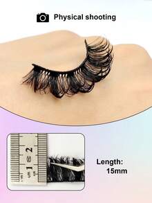 Asiteo 5 Pairs Of Dolls Moisturizing Crossed Cartoon Style Wet False Eyelashes, Fluffy Curly False Eyelashes, Durable And Reusable, Suitable For Daily Makeup And Special Occasions - Lông mi Manga nhọn - Xem 2