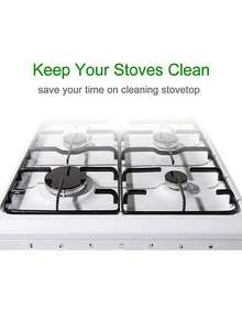 1/2/4/6/8/10 片装燃气灶炉头垫，燃气灶防污防油垫，可水洗清洁垫，耐热、防油、防尘炉头保护垫，阻燃材质燃气灶保护垫，不粘可重复使用燃气灶台保护垫，适用于燃气灶炉头，耐热，可用洗碗机清洗，尺寸 10.6 英寸 x 10.6 英寸 - 彩色 - 查看 6