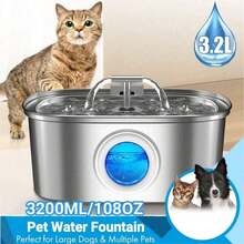 3.2升大容量，爱猫人士的礼物，猫妈妈最爱的饮水机，不锈钢材质，USB供电（不含适配器），自动净水，适合多户家庭使用，静音运行，三重过滤，循环系统，替换滤芯需另行购买。 - 彩色 - 查看 1