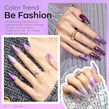 Cat Eye Gel Nail Polish Set, 6 Colors 9D Glassy Cat Eye Glitter Gel Polish Black Red Purple Blue Silver Brown Nail Polish All Seasons With Magnet Soak Off Led DIY Salon Gift-842643 - A-2薰衣草天空 - 查看 4