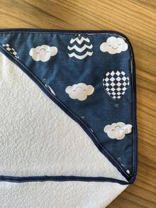 Hooded Polyester Baby Bath Towel Without Lining - Sea Balloon - View 2