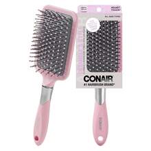 Velvet Touch Paddle Cushion Hair Brush - Detangling Hairbrush - Curly Or Straight Styles - Men Or Women - Detangler - Features Soft Touch Handle - Blush Pink,11757298 - Màu Hồng  Dưa hấu - Xem 1