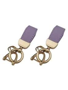 French Short Keychain, Fashionable Car Keychain, Business Style Daily Bag Pendant, Casual, Car Keychain, High-End Leather Keyring Accessory Pendant, Couple Waist Hanging Keychain Hanging Rope, Suitable For Men And Women's Keychains, High-End Texture Keychain, Easy To Carry - Multicolor - View 14