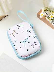 1 件 EVA 时尚可爱花卉印花手持数码配件收纳包适用于电缆耳机充电器和其他数码配件便携式保护套豹纹猎豹印花充电器保护套移动电源手机充电器数码相机配件 - 彩色 - 查看 13