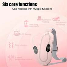 Portable Cordless Heating Pad, Menstrual Heating Pad, Back Heating Pad, 3-Speed Temperature Regulation And 4-Speed Massage Mode, Portable Electric Heating Fast Heating For Women And Girls' Abdominal Straps