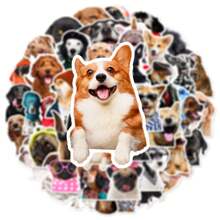 50 Pcs Funny Realistic Dog Expression Stickers, PVC Sticker For Envelopes, Fishing Rod Decor, Party Decorations, Labels, Self-Adhesive Stickers, Suitable For Scrapbooks, Laptops, Luggage, Guitars, Water Bottles, Phone Cases, Urban Youth Fashion Decorations