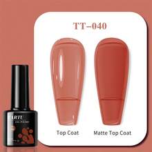 TARTU 8ml Sheer Jelly Gel Polish Kit, Spring Summer Ice Translucent Reddish Brown Sheer Jelly Gel Polish, Ice Translucent Non-Sticky Gel Polish UV/LED, Watercolor Gel PolishSoak Off, Semi Permanent For Home Salon Nail Art, Daily Nail Design - TT040 - 查看 2