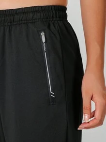 Women's Solid Color Casual Sports Pants, Adjustable Waist Drawstring, Suitable For Outdoor Sports, Daily Wear.