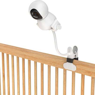 1pc Silicone Transformable Camera Stand, Can Be Fixed On Baby Crib, Suitable For Baby Monitor; 360° Rotatable Flexible Coil Base Phone Holder With Camera Mount; Universal Bedside Bracket, Fits Smartphones, Home Security Cameras And Baby Monitors.