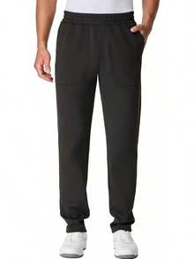 34"/36" Inseam Mens Tall Sweatpants Water Resistant Fleece Lined Pants Men With 3 Pockets Workout Joggers-2025 - 黑色 - 查看 11