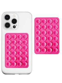 6pcs/Set 24pcs Silicone Suction Cup Phone Stand Pad, Multi-Function Suction Cup Wall Mount Bracket Square Non-Slip Phone Case Holder Suitable For Most Phones, Great For Home, Outdoor Shooting (1/2/3/6pcs Available)