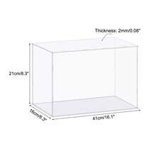 Clear Display Case, Acrylic Box Assemble Dustproof Box Showcase For Collectibles, Crafts - Clear 16.1x6.3x8.3 Inch - View 2
