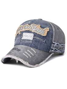 1 szt. haftowana czapka baseballowa z 1969 r., modny, swobodny, kontrastowy wzór, styl unisex i dla par