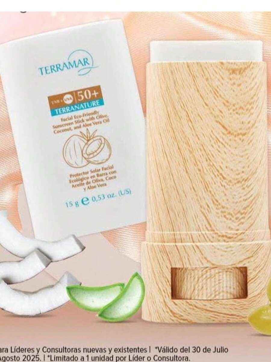 Protector Solar Facial Ecológico en Barra Bloqueador FPS Natural Cosmético Belleza Prevención Daños Piel Fácil Aplicación Hidratante Skincare Protección UVA UVB - Blanco - Ver 1