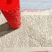 Polymer Clay & Ceramic Texture Rolling Pin, Daisy Meadow Embossing Rolling Pin, Daisy Field - Relief, Embossed Ceramic Texture Roller For Jewelry Making, Compatible With Polymer Clay Texture Sheets And Polymer Clay Cutters - Multicolor - View 6