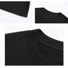 COETIC Oversized Red Star Face Graphic Tee – Street Hip-Hop Style For Men And Women - 黑色1 - 查看 5