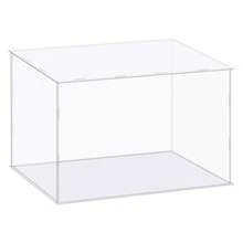Clear Display Case, Acrylic Box Assemble Dustproof Box Showcase For Collectibles, Crafts - Clear 16.1x10x10 Inch - View 1