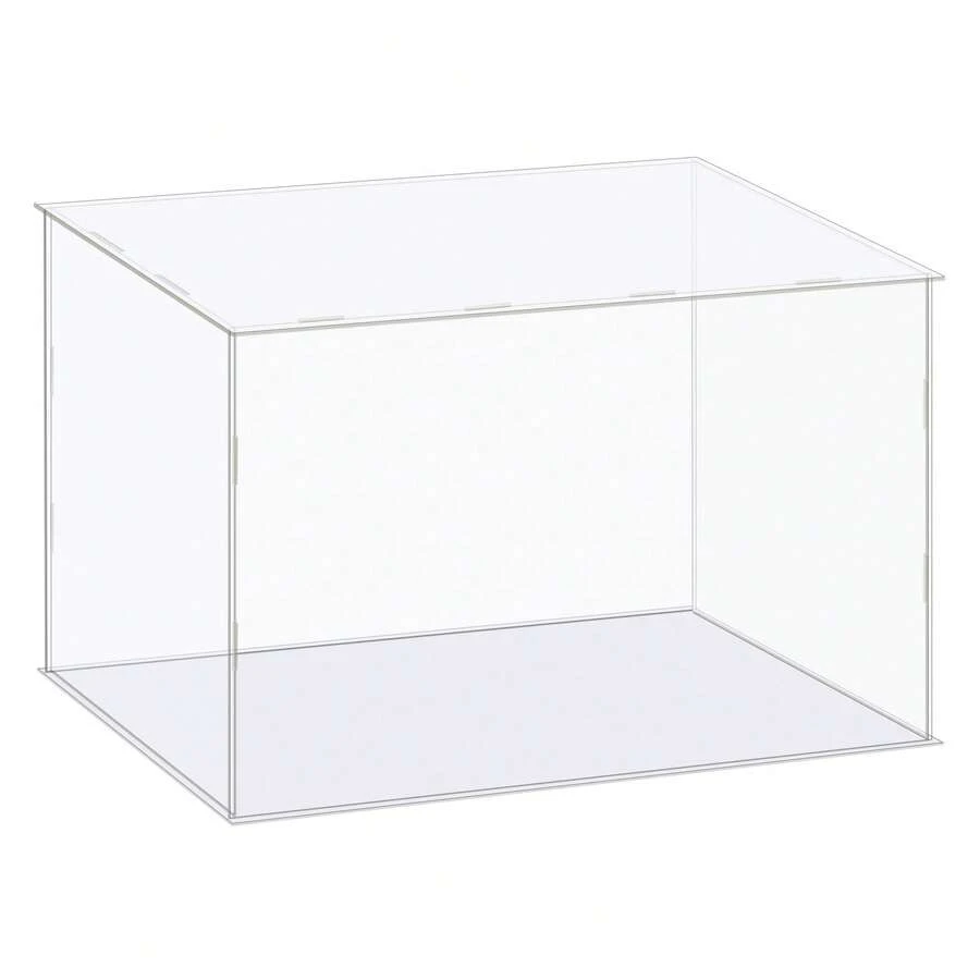 Clear Display Case, Acrylic Box Assemble Dustproof Box Showcase For Collectibles, Crafts - Clear 16.1x10x10 Inch - View 1