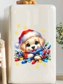 1pc Cute Pet Dog Sticker, Christmas Decoration, Home Decor Sticker, Small Animal Wall Decal Room Decor Wall Decor Wall Stickers Wall Sticker Stickers Christmas Decorations  Christmas Decor 