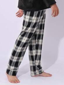 Pijamas Invierno para Hombre, Conjunto de 2 Piezas de Manga Larga y Pantalones Confort y Estilo - Blanco y Negro - Ver 6