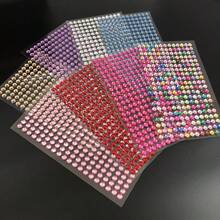 1 件 DIY 钻石汽车贴纸 - 自粘粉色/白色闪亮水晶贴花，适用于汽车内饰装饰，手工闪光配件 - DIY鑽石貼 - 查看 4