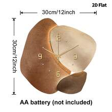 2D Flat, 1pc Modern Fashion Ideas Art Decorative Wall Clock, Super Silent Quartz Movement, No Ticking Sound, Decorative Clock For Living Room, Bedroom, Office, Kitchen And Cafe, Perfect For Christmas, New Year, Valentine's Day Gifts - Multicolor - View 13