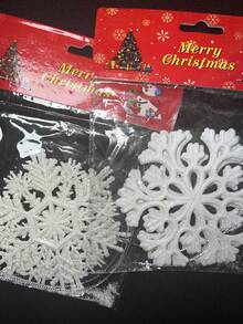 Handmade White Snowflake Decorations, Christmas Hanging Snowflakes With String, For Winter Christmas Tree Decor, Craft Snowflakes Home Decor Christmas Decorations Room Decor