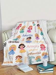 1pc Customized Name Blanket, Family Gift, Birthday Gift, Christmas Gift, Personalized Gift, Children's Day Gift
