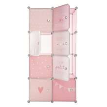 Atmosphera TAQUILLAS DE ALMACENAMIENTO PARA NIÑOS COLOR ROSA| L. 65 x D. 31,5 x H. 125 cm - Multicolor - Ver 3