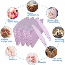 80/80 Grit Nail Files (10 Pack), Emery Boards For Acrylic Nails And Gel Nails, Coarse Nail File Double Sided 80 Grits Emory Professional Nail Filers Reusable Washable Manicure Curved Gray-76818 - 100片80/80粗砂弧形灰色 - 查看 8