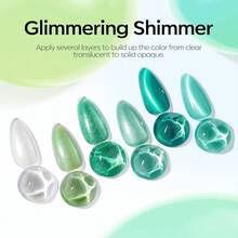 Cat Eye Gel Nail Polish Set, 6 Colors 9D Glassy Cat Eye Glitter Gel Polish Black Red Purple Blue Silver Brown Nail Polish All Seasons With Magnet Soak Off Led DIY Salon Gift-842643 - AA2海洋調色盤 - 查看 4
