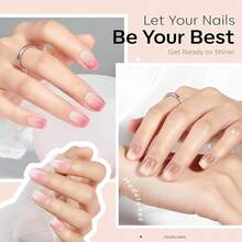 Cat Eye Gel Nail Polish Set, 6 Colors 9D Glassy Cat Eye Glitter Gel Polish Black Red Purple Blue Silver Brown Nail Polish All Seasons With Magnet Soak Off Led DIY Salon Gift-842643 - A0-果凍透明 - 查看 4