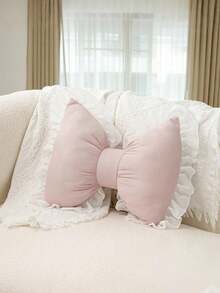 1 件蝴蝶结枕头,蝴蝶结装饰枕头,粉色蝴蝶结枕头,蕾丝蝴蝶结抱枕,可爱蝴蝶结沙发枕头,适合日常、万圣节、圣诞节装饰 - 粉色 - 查看 8