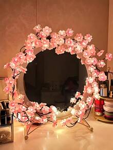 1 X 72LED/96LED/144LED 发光樱花花环、柔性柳藤小枝仙女灯、仙女灯、樱花树、发光墙面装饰、樱花灯、发光藤蔓、卧室藤蔓、樱花装饰、樱花灯、8 种照明模式、柔性柳藤小枝仙女灯、卧室家居花卉墙面装饰 - 彩色 - 查看 9