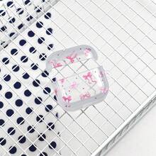 1pc Creative Pink Bowknot Soft Protective Case For AirPods 1/2/3/Pro