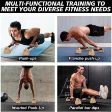 2 Pieces, Push-Up Stand, Balance Trainer,Inversion Rack,Thick Soft Plastic Handle Grip, Suitable For Home Gym, Weightlifting, Core Exercises - Anti-Slip Floor Sports Equipment, Suitable For All Fitness Levels - Suitable For Beginners And Professionals, Exercise Accessory, Ergonomic Design, Durable Structure, Strength Training, Compact Design, Reinforced Handle, - Multicolor - View 4