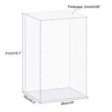 Caja de exhibición transparente, caja acrílica para ensamblar, caja a prueba de polvo para exhibir coleccionables, manualidades - Transparente 10x6.3x16.1 pulgadas - Ver 2